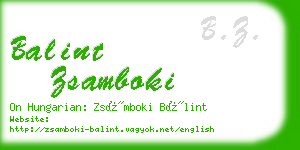 balint zsamboki business card